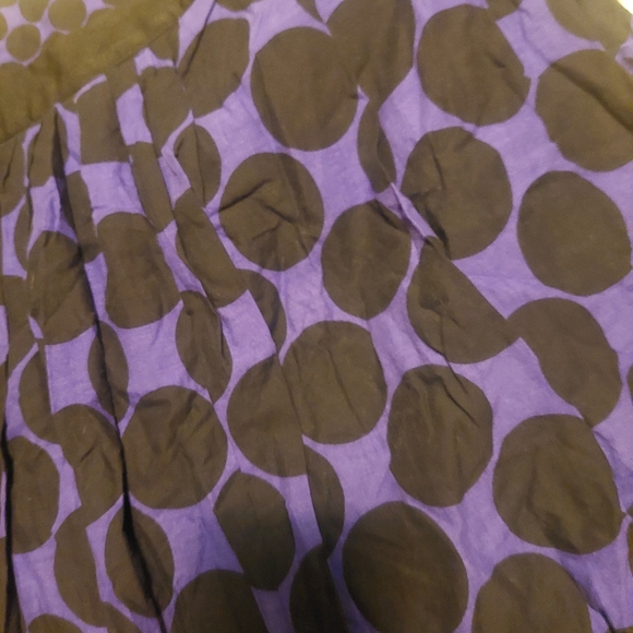 CATO plus size Purple/Blk Polka Dot High Waist Skater Skirt - Picture 2 of 3